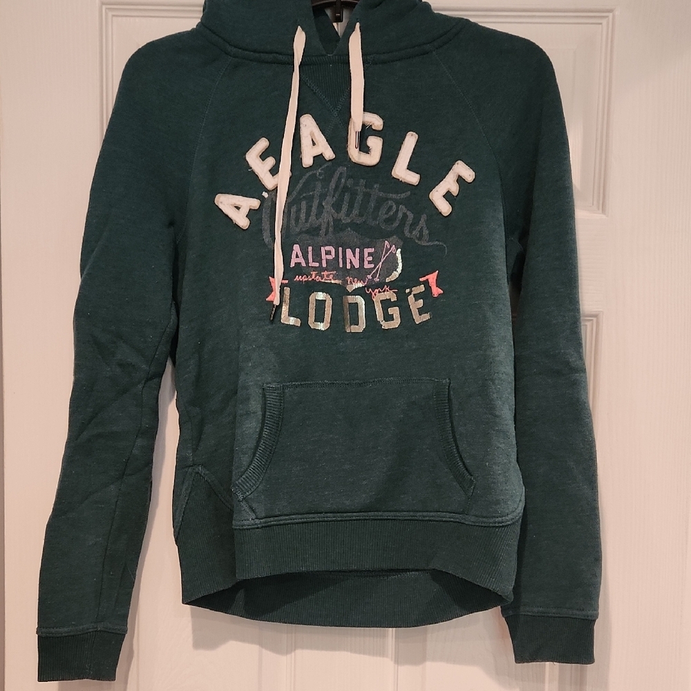 American Eagle Outfitters Green Varsity Hoodie